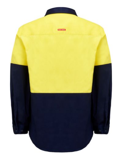 Picture of Hard Yakka HIVIS L/SLV H/WEIGHT 2 TONE COTTON DRILL SHIRT